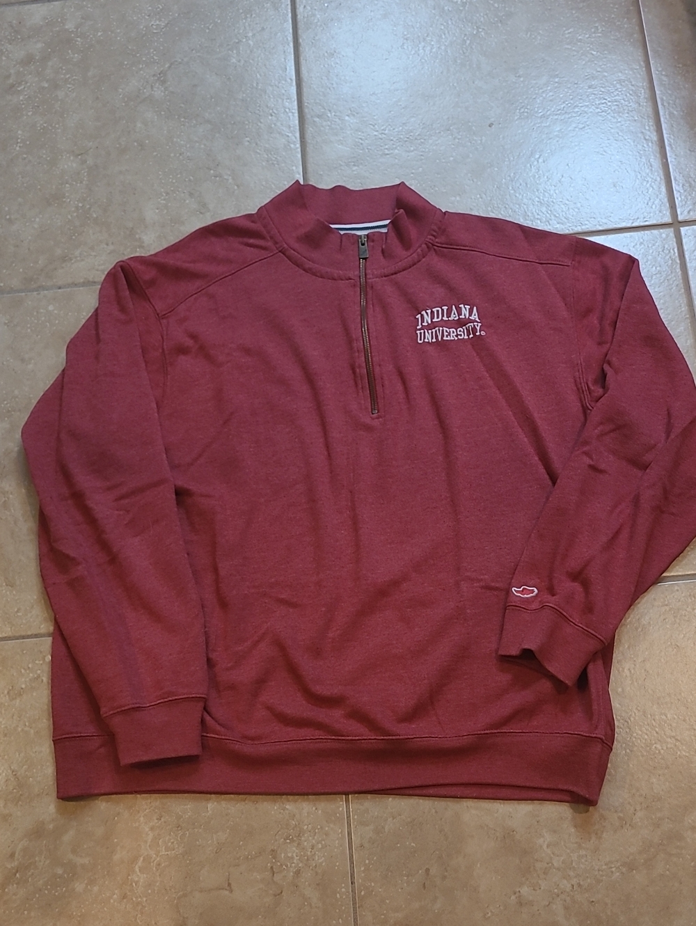 League Men's Indiana University Maroon Quarter-Zip Sweatshirt